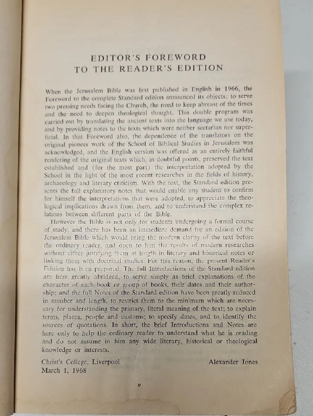 The Jerusalem Bible Reader's Edition - Olive Green & Brown Cover